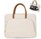 Clufar Laptoptasche Damen Elegant Beige 15.6 zoll Wasserdichte Aktentasche Damen Leicht Laptop Tasche Notebooktasche Laptop Hülle Business für Computer White