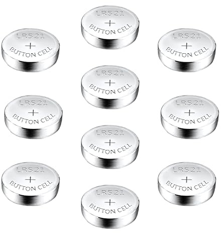 PingaOculto Pilas Boton 379 SR521SW Oxido de Plata 1,55 V (10 Unidades) | Óxido de plata, 8 mAh, Larga duración, Sin mercurio, Antifugas, Para pinganillo espía Vip Pro, Recambio original
