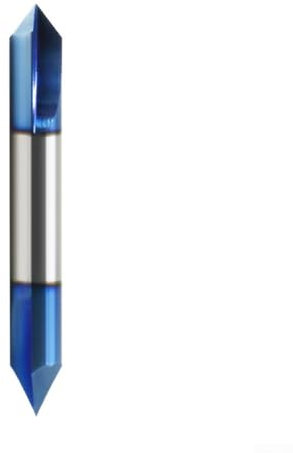 CNANRNANC Fasenfräser Solid Carbide Schaftfräser 1/4 x 2 90° Doppelkopf Fasenfräser Entgrater 2 Flöte V Nutfräser Schaftfräser für Werkzeugmaschinen und Anfasen