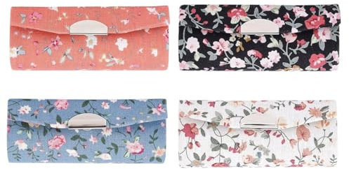 Custodia porta Rossetto con Specchio, 4 Pezzi Scatola Rossetto con Specchio, Custodia per rossetto porta rossetto in tessuto di raso di seta, Porta Rossetto Modello Squisito Scatola