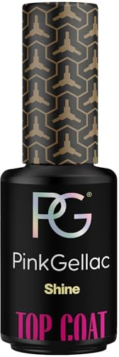 Pink Gellac Top Coat Gel UV Shine - Lang Anhaltender UV Top Coat für 14 Tage Nägel in Salonqualität - Veganer Gellack Made in Holland - Glänzender und Farbloser Ãœberlack