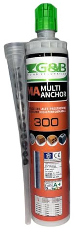 Taco Químico Resina Poliéster 300ml – Anclaje Químico de Alta Resistencia – Endurecimiento Rápido – Sin Expansión – Para Fijación de Toldos, Antenas, Escaleras en Hormigón, Ladrillo y Piedra