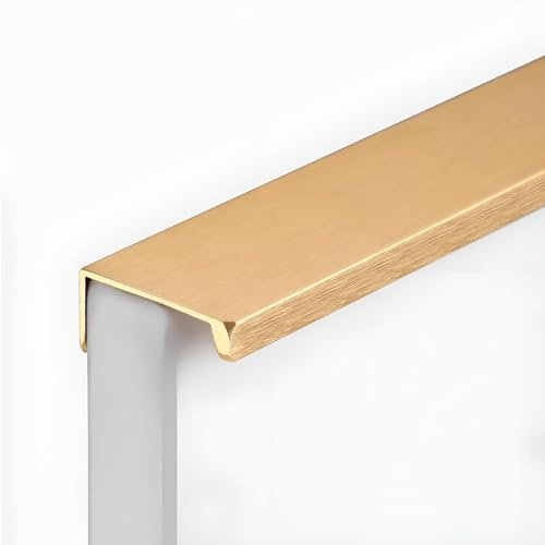 Coayuou Kleiderschrank Griff Möbelgriffe Für Küche Schrank Griffe 4 Stück Set L: 8-120cm Schubkästengriffe Aluminiumlegierung Perfekte Ergänzung Für Schränke Und Kommoden(Gold,L:100cm)