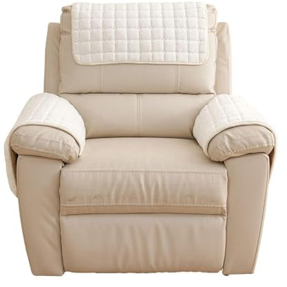 Armlehnenschoner beige armlehnenbezüge kopfschutz für sofa couch überzug l form armbezug, sesselbezüge für ohrensessel kopfstützenschutz armlehnen organizer arm bezug armrest cover 2(1973,3 Seaters 5
