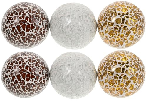 Healifty 6pcs Decorative Balls for Bowls Glass Sphere Decoration Set with Elegant and Stylish Design, Versatile Home Décor Accessories for Vases and Hotel Table Centerpieces