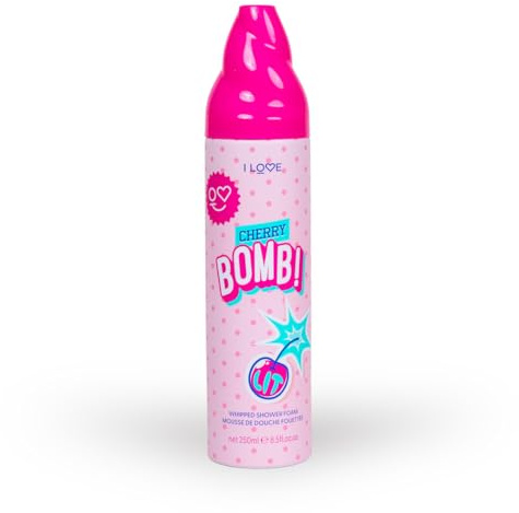 I LOVE Cherry Bomb Mousse Doccia Montata Bagnoschiuma Fruttato alla Ciliegia | Schiuma Cremosa Idratante per Pelle Morbida e Liscia 250ml