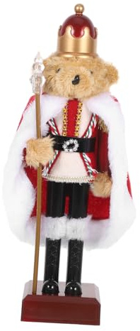 Cabilock Cascanueces De Navidad De Oso Figura Decorativa De Plástico para Fiesta De Navidad Adorno De Mesa Festivo Cascanueces De Oso De Colección