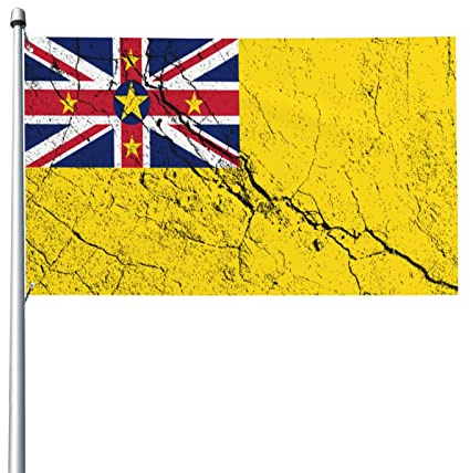 Bandiere Da Giardino Niue Banner Giardino Durevole Bandiere Decorative Antivento Bandiera Da Cortile Per Fattoria Prato Sport 90X150 CM