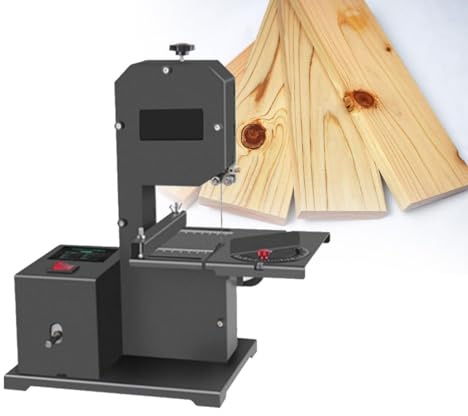 Sierra De Cinta De Mesa De Alto Rendimiento 800 W,Profundidad De Corte,Altura Corte 70 Mm,Profundidad Garganta 90 Mm,Cortes Curvos Y Rectos,Mesa MetáLica Inclinable (0-45°), Trabajar La Madera