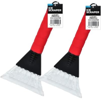 Netagon 2 X Luxury Premium Car Windows Ice Scrapers - Ice & Snow Scraper - Cold Window Frosty Mornings
