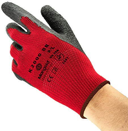 Ansell K2000BR Safety Work Gloves, Multipurpose Protection Gloves, Construction, DIY, Mechanics, Industrial Uses, Black, Size 2XL (12 Pairs)