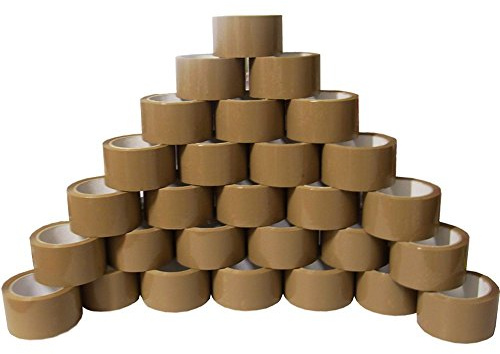 36 ROLLEN KLEBEBAND;PACKBAND;PAKETBAND;BRAUN;OVP;LEISE 66 METER 50 MM BREIT