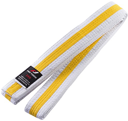 Pro Touch Kinder Budogbælte-75164 Budog rtel, weiß (Weiss/Gelb), 280 EU