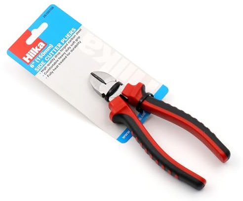 Hilka 26100106 6 Soft Grip Side Cutting Pliers,Red/Black