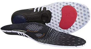 PRO 11 WELLBEING Pro11 Hydro-Tech Sports Orthotic Insoles with Dual Layer Impact Shell Absorber and Metatarsal Support System (8/12 UK, Black)