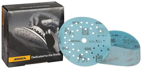 Mirka - abrasive sheets - Galaxy 125mm Grip Multifit Hook & Loop | Epoxy sandpaper with Hook & Loop backing for high gloss sanding on wood plastic lacquer and epoxy resin surfaces