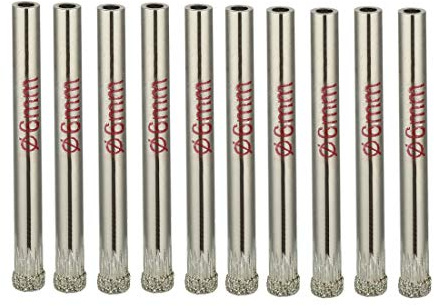 sourcingmap 10 Pcs 6mm Diamond Coated Hole Saws Drill Bits for Glass Ceramic Tile Marble Rock Porcelain Bottles Pots Brick