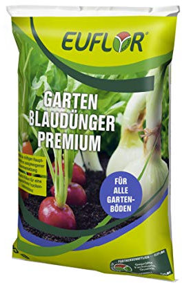 Euflor Garten Blaudünger Premium 5kg Sack•NPK-Dünger 15+5+20 mit 2% MgO und Spurenelementen•hochwertiger Universaldünger • für alle Gartenkulturen•Ressourcenschonend, phosphatreduzierte Formulierung