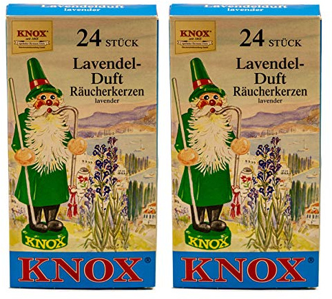 KNOX Räucherkerzen 2er Set - Lavendel - Menge: 48 Stück - Made in Germany