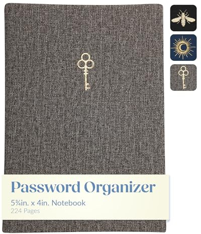 WORLD TRAVELER Password Keeper Logbook with Alphabetized Tabbed Pages. Keep Track of Passwords, Usernames and Licenses with This Discrete & Pocket Size Book, Hardcover, 5.75x4