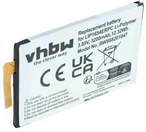 vhbw Akku kompatibel mit Sony Xperia H4113 | SM12, SM32, H3113, L2, H3311, L2 TD-LTE, XA2 Handy Smartphone Telefon (3200 mAh, 3,85 V, Li-Polymer)
