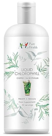 Liquid Chlorophyll Drops 500ml | Daily Health & Beauty Detox Supplement UK Made | Skin Health, Anti-Inflammatory & Healing Properties (Mint Flavour) | Copper Chlorophyllin Drink |Vegan