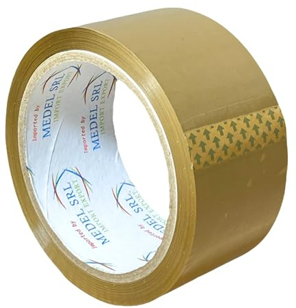 Nastro Adesivo da Imballaggio, 36 Rotoli di Nastro Adesivo pacchi Avana adatto a scatoloni per trasloco, set cancelleria e cartoni per traslochi, nastro pacchi imballaggio 48mm x 60 metri