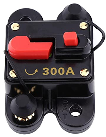 Automatische Sicherung Schalter Reset,DC 12V-24V Leistungsschalter 80-300A für Auto Marine Boot Fahrrad Stereo Audio Reset Sicherung (300A)