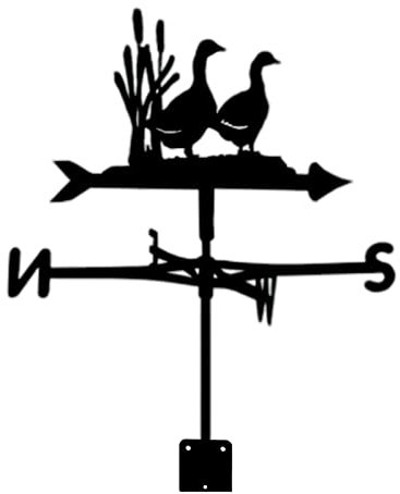 ANCNA Girouette Canard Terres agricoles girouette indicateur de Direction girouette Outils de Mesure Peinture en aérosol en Acier Inoxydable Toit extérieur Ferme Cour Jardin décoration