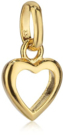 NKlaus Kettenanhänger Herz Gold 333 poliert, klein, 9 x 7 mm, 1 Stück | Aus 8 Karat Gelbgold mit 3 mm großer Innenöse, ca. 0,42 g leicht