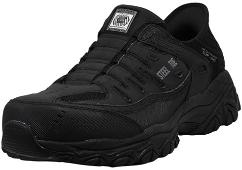 Skechers Men's Work Hands Free Slip ins Cankton Faison St, Black, 11