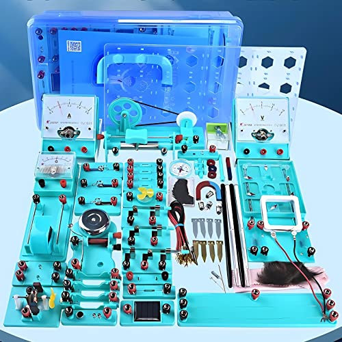 Physik Baukasten Elektrobaukasten für Kinder mit Anleitung in Deutsch, Physik Elektrizität und Magnetismus Experimente Kit Experimentierkasten für Junior, Senior High School Schüler