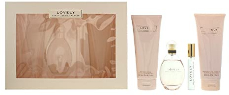 Sarah Jessica Parker Lovely 4 Pcs Set For Women: 3.4 Edp Sp + 0.5 Edp Sp + 6.7 B/L + 6.7 S/G