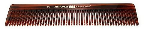Hercules Sägemann Cellon 89 - Peine de peluquería para mujer, hecho a mano, aprox. 19 cm, dientes normales (89)