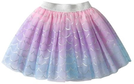 DXTON Falda de Niñas Vestido de tutú de Baile Falda de Traje de Princesa Falda de Ballet de Lentejuelas SK267 6-7 años