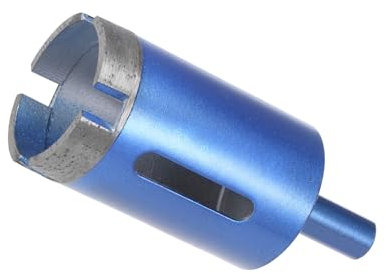 CoCud Diamond Core Drill Bit, 35mm Dia Round Shank, Tiles Stones Marble Concrete Dry/Wet Hole Saws Blue - (Applications: for M10 Angle Grinder), 1-Piece