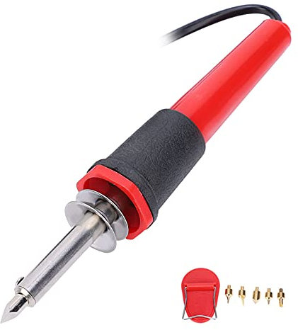 Elektrischer Gravur-Lötkolben, 40 W, Holzbrennstift, Schnitz-Brandmalerei-Werkzeug für Künstlerisches Schaffen und Heimwerker (AC230V europäischer Stecker)