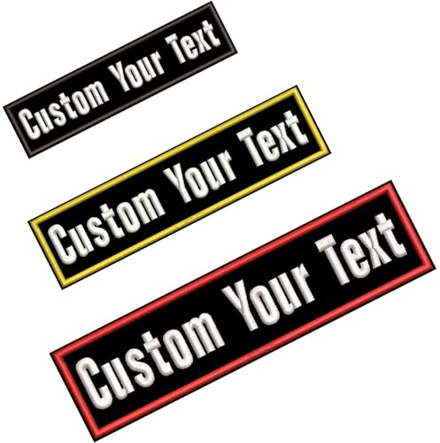 2 Stück Personalisierte Namensaufnäher, Aufbügeln Namensschild Bestickt | Aufnäher Selbst Gestalten - Klett Patch Personalisiert mit text – Bügelpatches Namensschilder für Kleidung, Militär, Rucksack