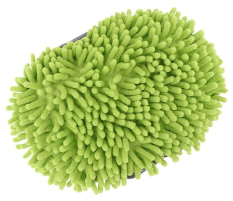 Dickly Guanto per autolavaggio Spazzola per autolavaggio Testina per mop Strumento di pulizia sostitutivo Guanto in microfibra di ciniglia premium per, Verde