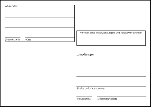Selbstklebende Adressaufkleber, A6 quer, 100-1.000 Stück wählbar, mit vorgedrucktem Absender und Empfängerfeld, überall einsetzbar wie Pakete und Päckchen Briefe und Postkarten (1.000 Stück)