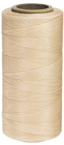 QUARKZMAN 150D 0,8 mm vaxad tråd 284 meter polyester läder sömnad vaxad snöre läder vaxad tråd för sömnad läder sömnad bindning hantverk beige