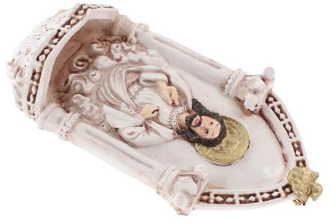 ADOCARN Statue Religieuse Résine Sacré-cœur De Jésus Ornement Pour Décoration Intérieure Chapelle à Domicile Plaque Murale