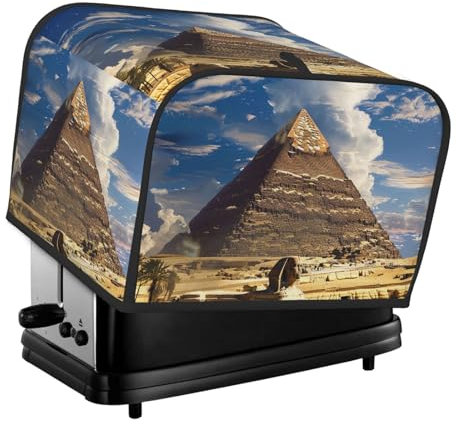 Copertura per tostapane a quattro fette con stampa piramidi d'Egitto per piccoli elettrodomestici da cucina, protezione per impronte digitali