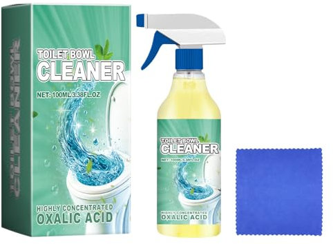 Oxalsäure Reiniger, Toilettenreiniger Extrem Stark, Spülkasten Tabs, WC Reiniger Schaum, Urinsteinentferner, Frischer Duft, für Hartnäckigen Kalk und Urinkalk (1)
