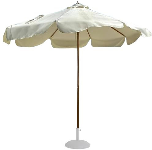 Parasol de Plage Extérieur de 270 cm avec Cantonnière, Parasol de Jardin pour Terrasse,Balcon,Cour,Parasol
