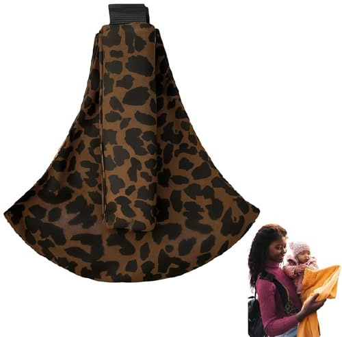 1 Stück Tragetuch Baby Neugeboren, Elastisches Tragetuch Baby Tragetucher Neugeborene Babytragetücher Kindertrage Seitlich Für Neugeborene Bis 3-36 Monate (Leopard)