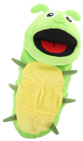 TOYANDONA Plüsch Raupen Handpuppe Weich Komfortabel Interaktives Spielzeug Für Junge Mädchen Storytelling Kuschelspielzeug Cartoon Plüsch Handpuppe Aus Waschbar