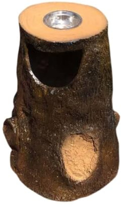 RYUQW3RE Cubo de basura para exterior con tapa Basurero de tocón de árbol - Contenedor for parques al aire libre, reciclaje de basura en jardines