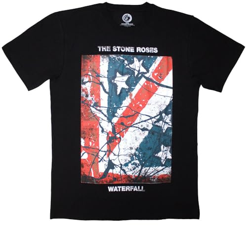 Men's Stone Roses Waterfall T-Shirt X-Large Black