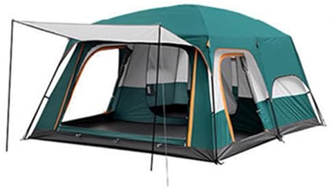 Vvikizy Großes Familien-Campingzelt, Tragbares, Sonnensicheres Oxford-Stoffzelt für 8–12 Personen, mit Aufbewahrungstasche, für Outdoor-Reisen, Wandern, Angeln